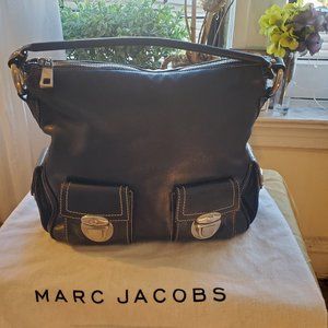 Marc Jacobs Black Leather- Stella Hobo Bag